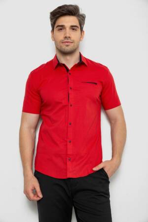 Сорочка чоловіча з принтом, колір червоний, 214R7140