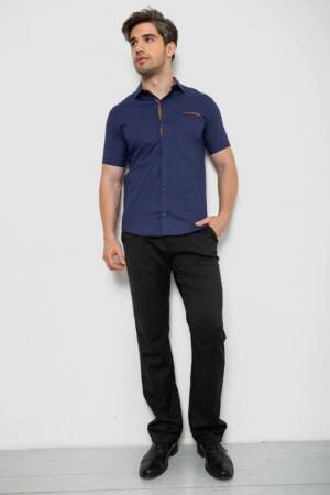 Сорочка чоловіча з принтом, колір синій, 214R7140