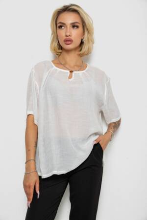 Блуза, колір молочний, 244RM205