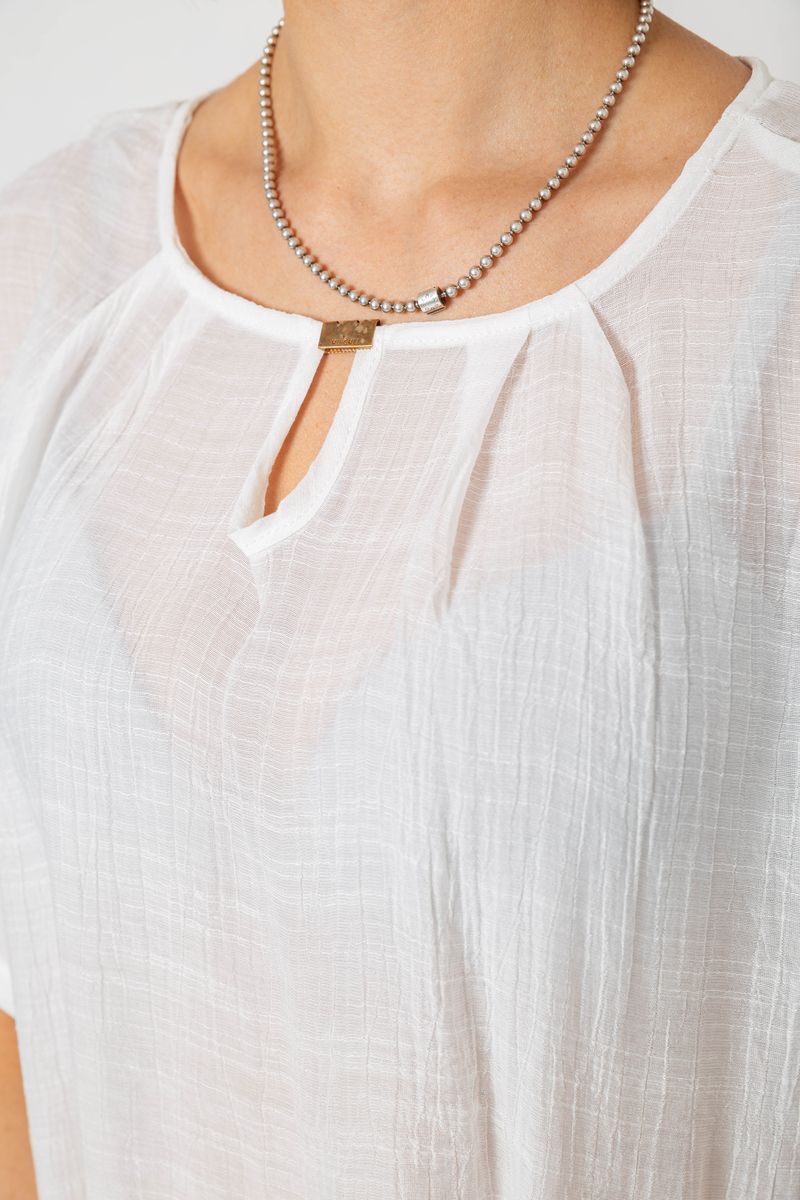 Блуза, колір молочний, 244RM205 - Зображення 5