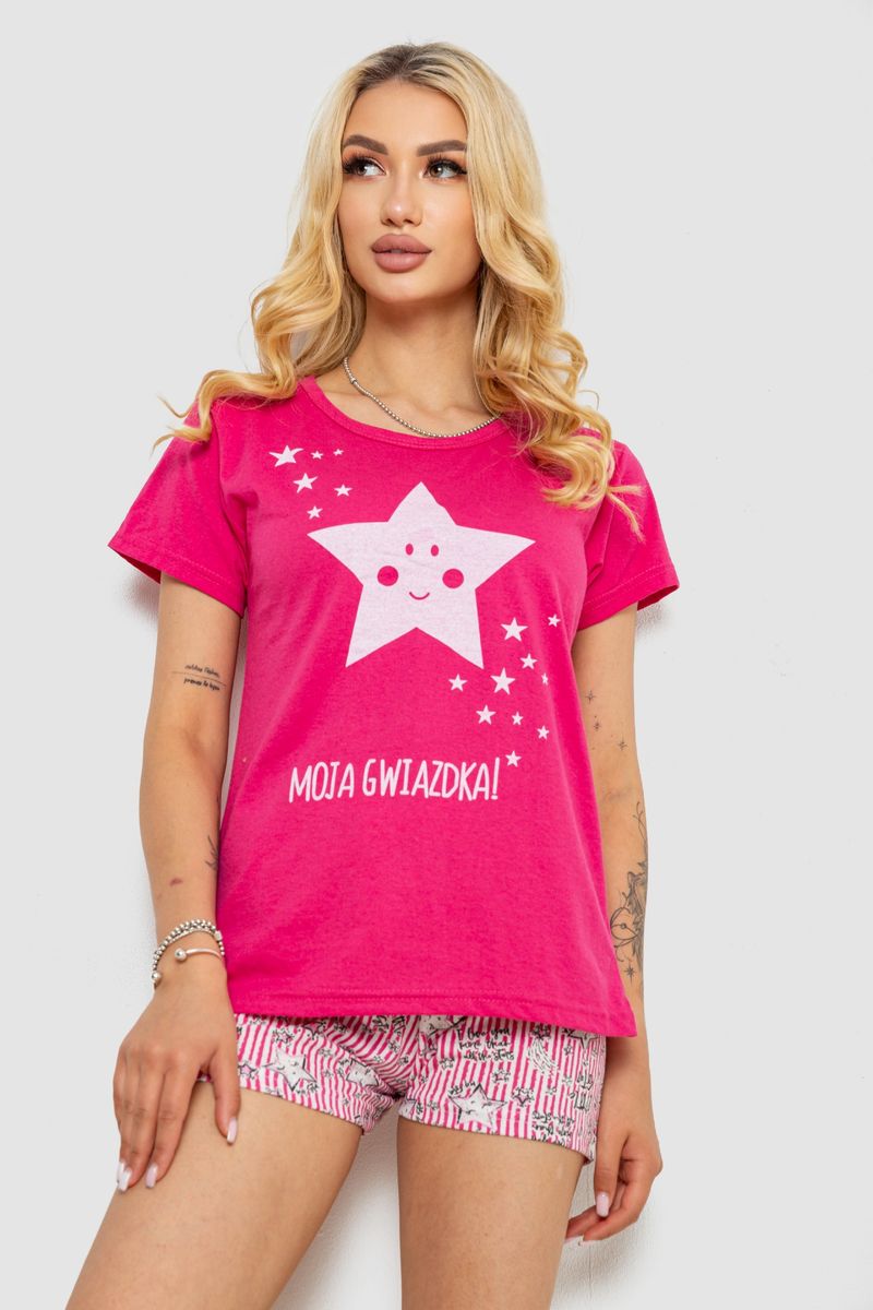 Піжама жіноча, колір малиновий, 243R50713