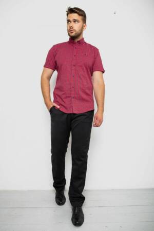 Сорочка чоловіча в клітинку, колір червоний, 214R4564