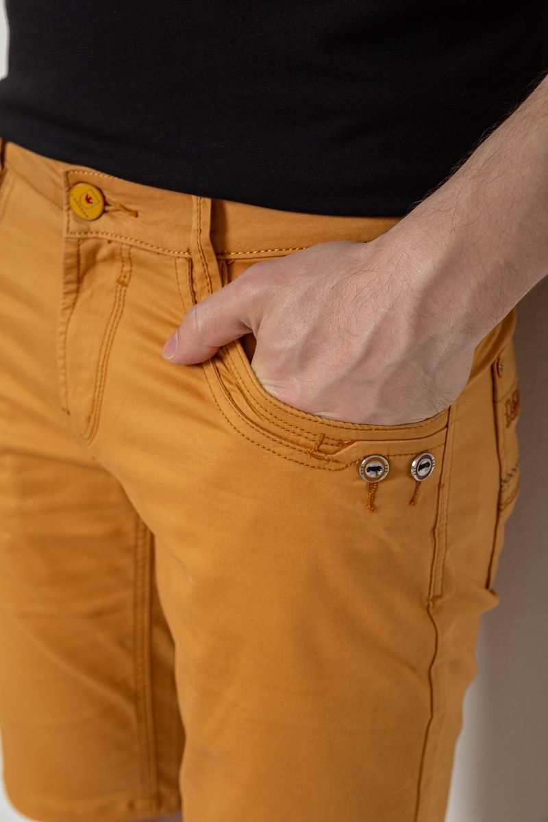 Шорти чоловічі, колір гірчичний, 238R2471 - Зображення 5