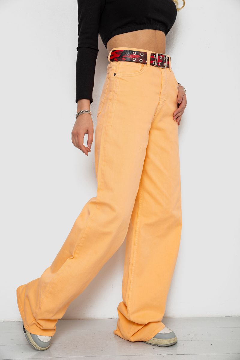 Джинси жіночі, колір персиковий, 250R00162 - Зображення 3