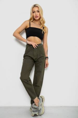 Джинси жіночі Mom’s, колір хакі, 182R1724