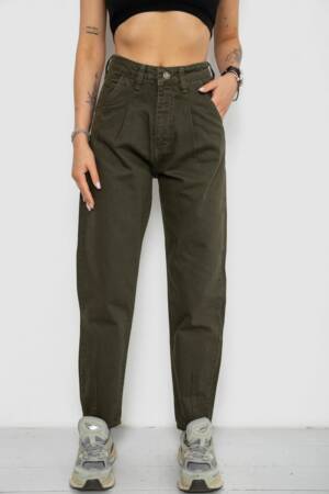 Джинси жіночі Mom’s, колір хакі, 182R1724