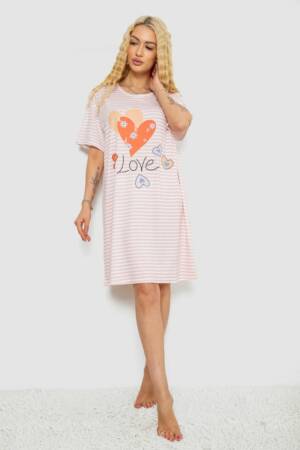 Нічна сорочка, колір пудрово-білий, 238R335-6