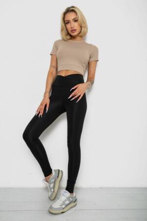 Футболка – топ жіноча в рубчик, колір бежевий, 238R58210