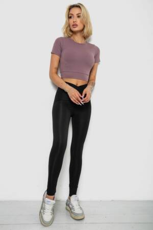 Футболка – топ жіноча в рубчик, колір сливовий, 238R58210