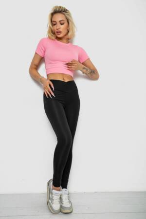 Футболка – топ жіноча в рубчик, колір рожевий, 238R58210