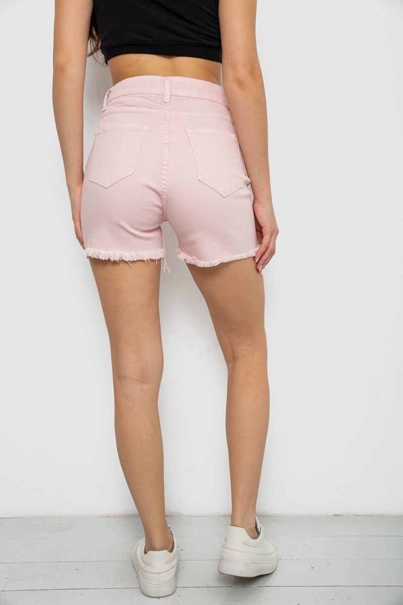 Шорти жіночі джинсові, колір пудровий, 182R1491 - Зображення 4