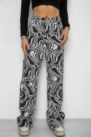 Джинси жіночі, колір чорно-білий, 250R1145