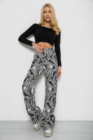Джинси жіночі, колір чорно-білий, 250R1145
