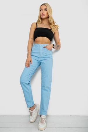 Джинси жіночі Mom’s, колір блакитний, 182R1042