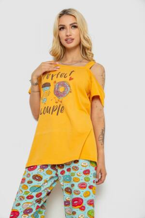 Піжама жіноча, колір жовтий, 243R903083