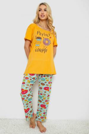 Піжама жіноча, колір жовтий, 243R903083