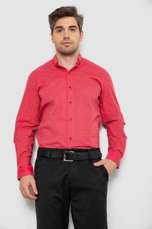 Сорочка чоловіча з довгим рукавом, колір кораловий, 214R7475
