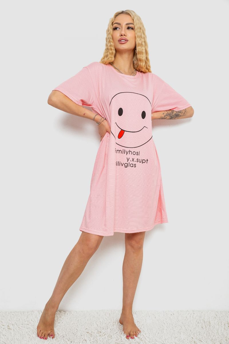 Нічна сорочка, колір рожево-білий, 238R335-2