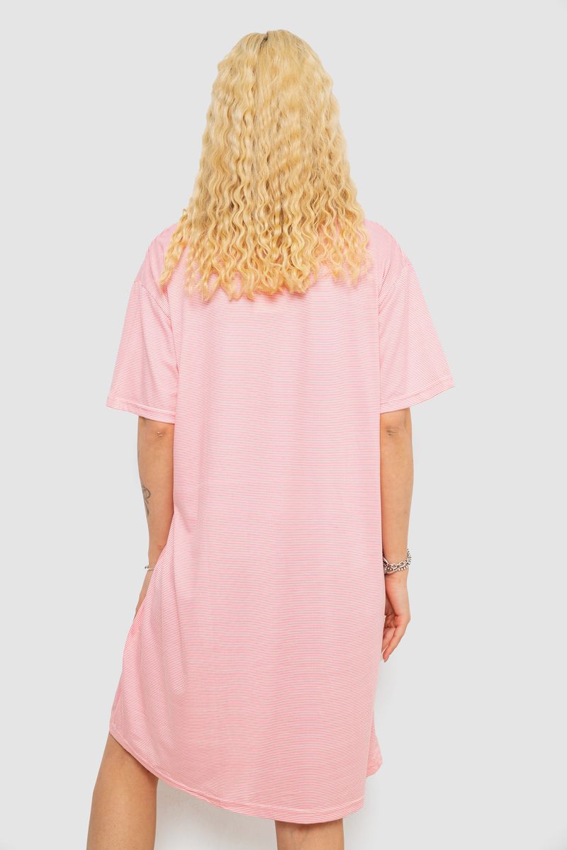 Нічна сорочка, колір рожево-білий, 238R335-2 - Зображення 4