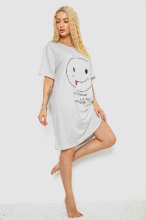 Нічна сорочка, колір сіро-білий, 238R335-2