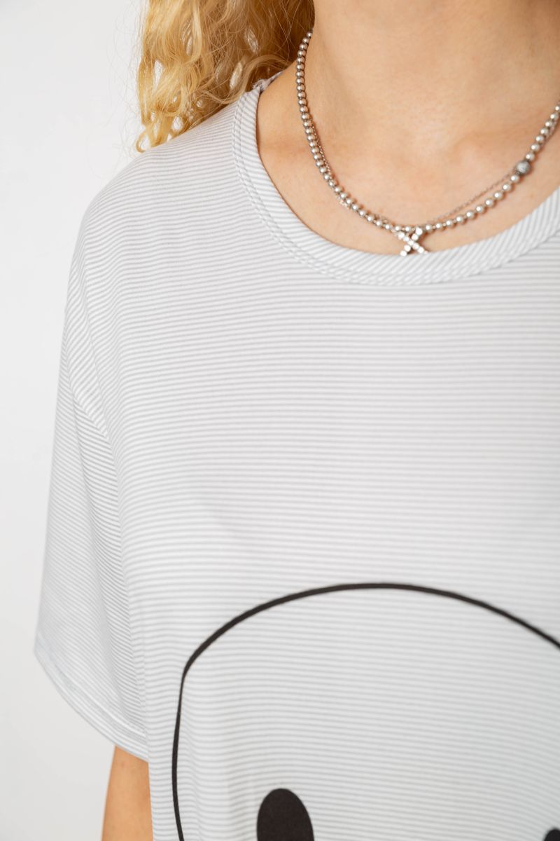 Нічна сорочка, колір сіро-білий, 238R335-2 - Зображення 5