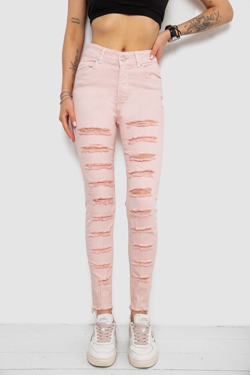 Джинси жіночі Slim Fit, колір пудровий, 182R1171