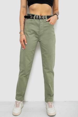Джинси жіночі MOM, колір оливковий, 182R00296