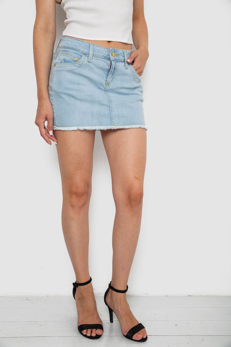 Спідниця джинсова, колір блакитний, 244R264 - Зображення 3