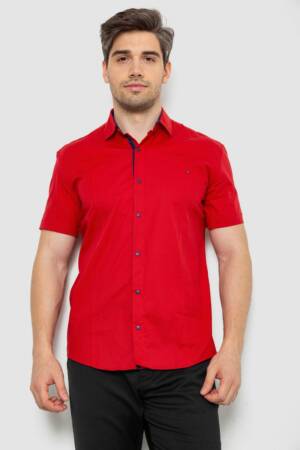 Сорочка чоловіча з принтом, колір червоний, 214R7129