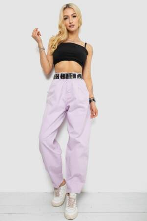 Джинси жіночі балони, колір бузковий, 182R00263