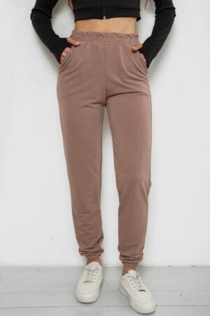 Спортивні штани жіночі, колір мокко, 238R345-1