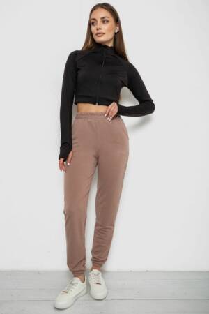 Спортивні штани жіночі, колір мокко, 238R345-1