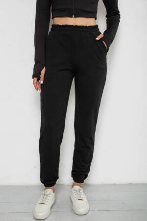 Спортивні штани жіночі, колір чорний, 238R345-1