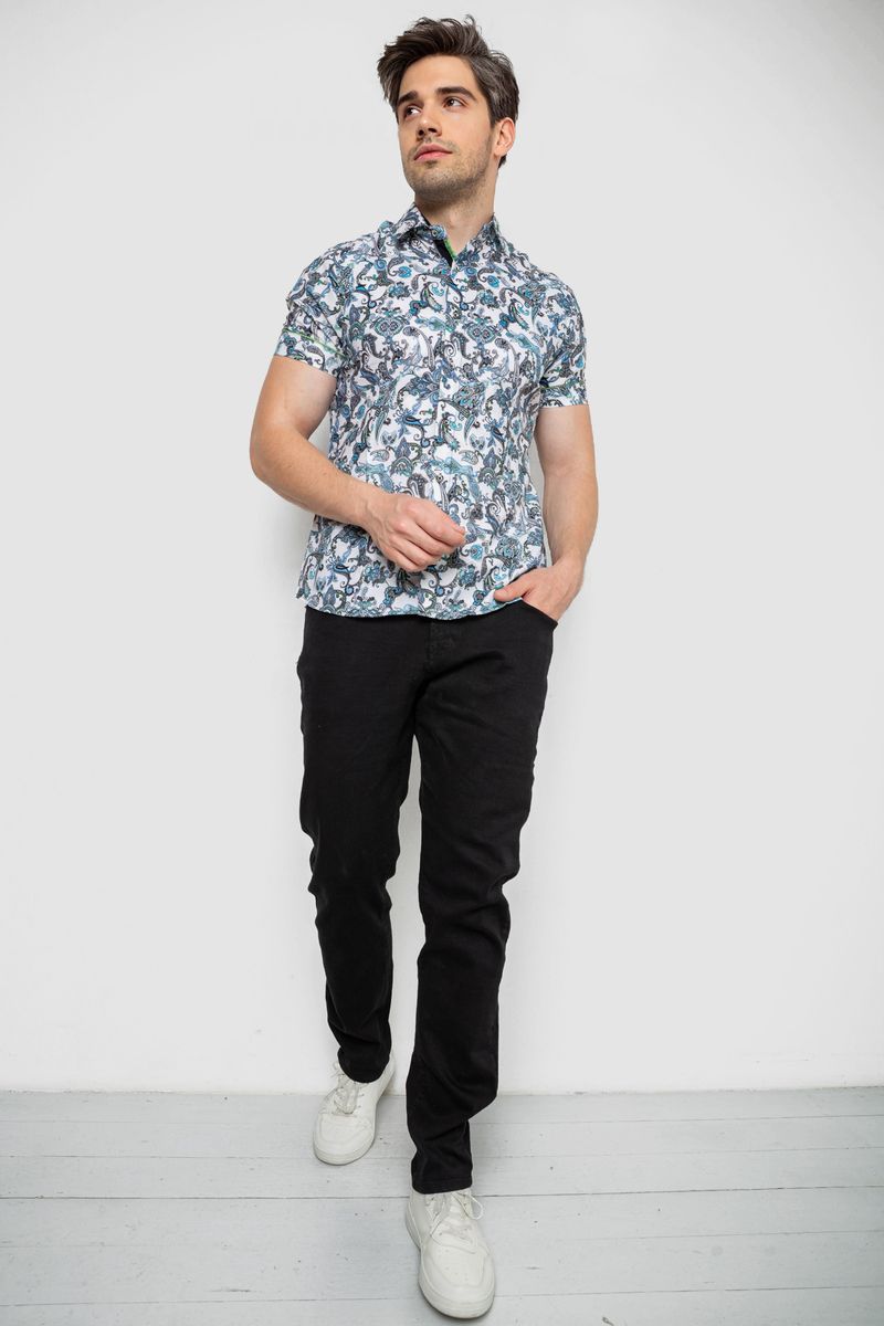 Сорочка чоловіча з короткими рукавами, колір різноколір, 214R582