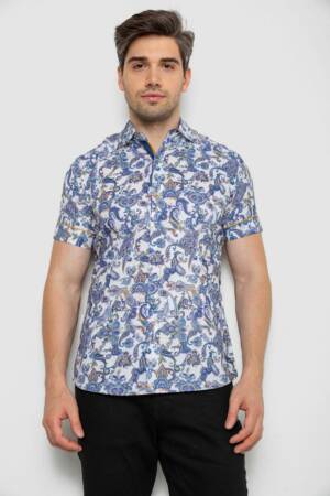 Сорочка чоловіча з короткими рукавами, колір бузковий, 214R582