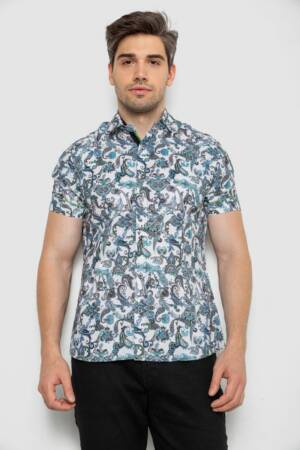 Сорочка чоловіча з короткими рукавами, колір різноколір, 214R582