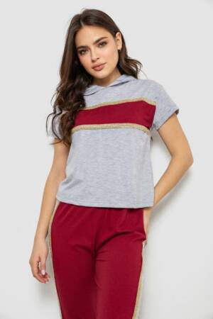 Піжама жіноча, колір сірий, 243R1488-013