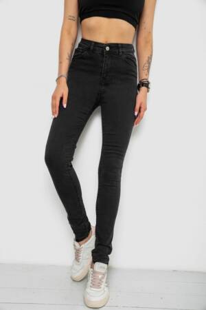 Джинси жіночі, колір чорний, 182R5215
