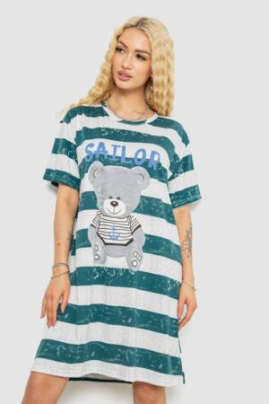 Нічна сорочка, колір сіро-зелений, 238R335-4