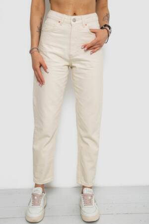 Джинси жіночі Mom’s, колір бежевий, 182R2460