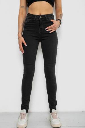 Джинси жіночі Skinny, колір чорний, 182R5126