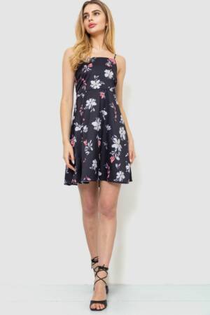 Сарафан з принтом, колір чорно-сірий, 129R1056