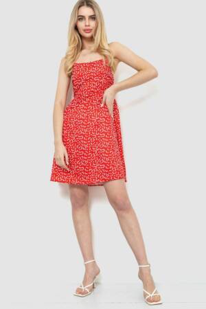 Сарафан з принтом, колір червоно-білий, 129R1056