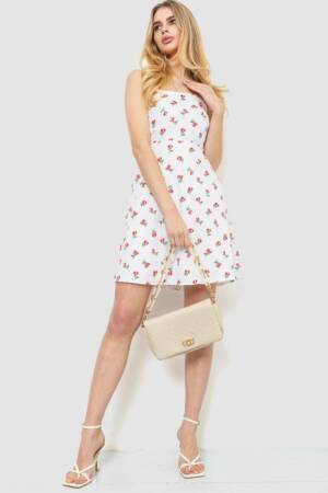 Сарафан з принтом, колір біло-червоний, 129R1056