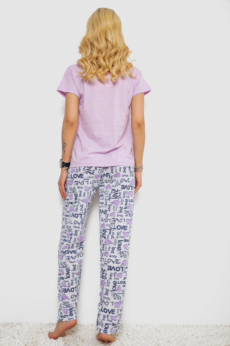 Піжама жіноча з принтом, колір бузковий, 243R2525 - Зображення 4
