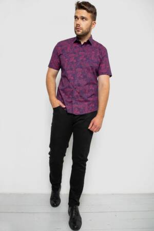 Сорочка чоловіча з принтом, колір синій, 214R7331