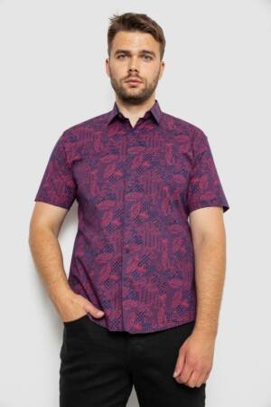 Сорочка чоловіча з принтом, колір синій, 214R7331