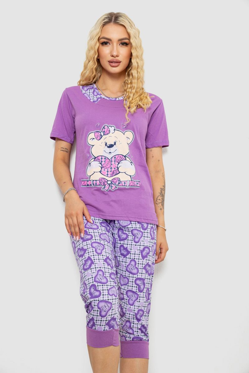 Піжама жіноча, колір бузковий, 243R03675