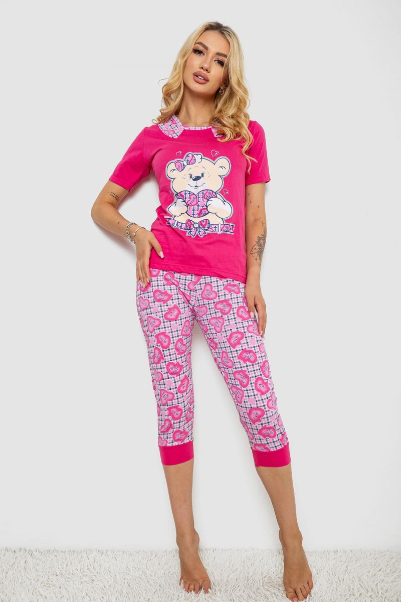 Піжама жіноча, колір малиновий, 243R03675