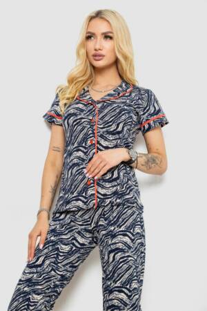 Піжама жіноча, колір синій, 243R19011